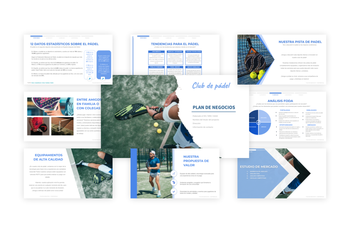 Plan de Negocios Club de Pádel