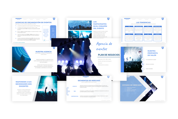 Un ejemplo gratuito de presentación de un proyecto de agencia de eventos