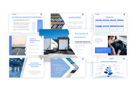 Un ejemplo gratuito de presentación de un proyecto de empresa de transporte de mercancías
