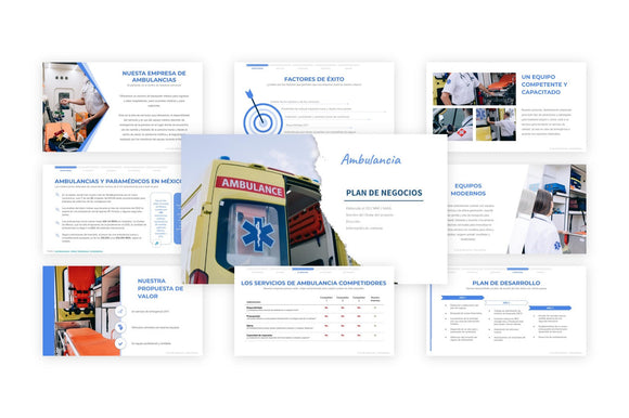 Un ejemplo gratuito de presentación de un proyecto de empresa de servicios de transporte médico