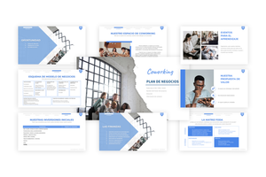 Un ejemplo gratuito de presentación de un proyecto de espacio de coworking