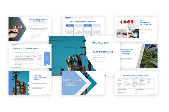 Un ejemplo gratuito de presentación de un proyecto de negocio de electricista
