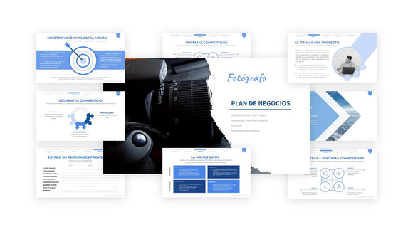 Un ejemplo gratuito de presentación de un proyecto de negocio de fotografía