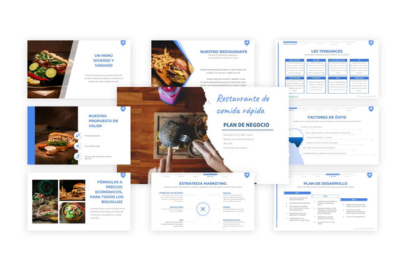 Un ejemplo gratuito de presentación de un proyecto de restaurante de comida rápida