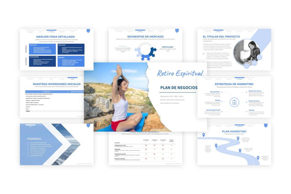Un ejemplo gratuito de presentación de un proyecto de empresa de retiros espirituales